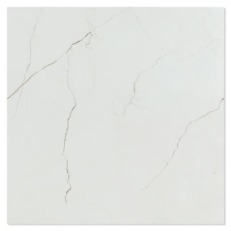 Marmor Gulvflis <strong>Safira</strong>  Hvit Polert 120x120 cm